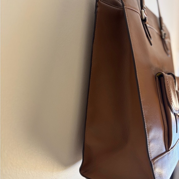 Coach Cognac Leather Charlie Tote Bag - Picture 6 of 16